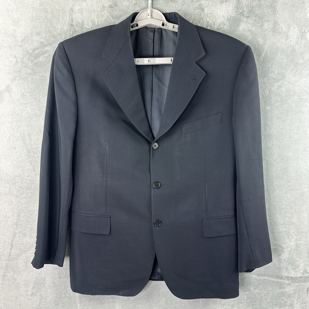 Zanella‎ Navy Blazer Jacket Men's 40R Made in Italy Wool Sport Coat*